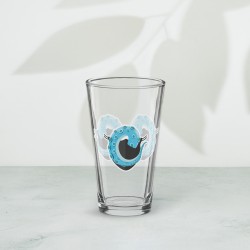 Verre à pinte - Masque bleu