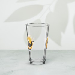 Verre à pinte - Masque jaune