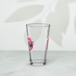 Verre à pinte - Masque rose