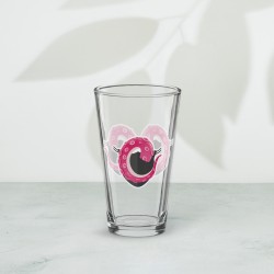 Verre à pinte - Masque rose