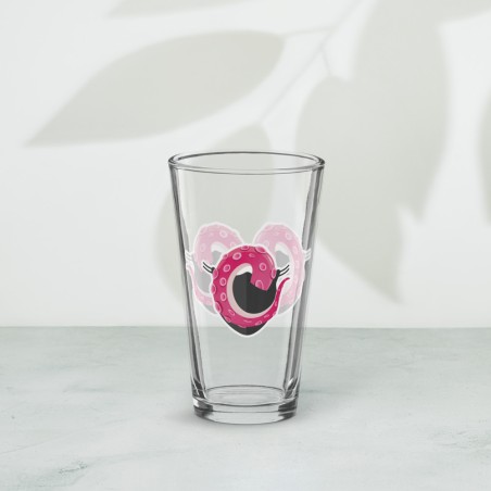 Verre à pinte - Masque rose
