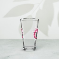 Verre à pinte - Masque rose